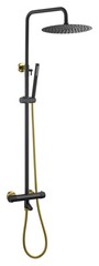 Boheme Стойка для душа c термостатом UNO Black Gold