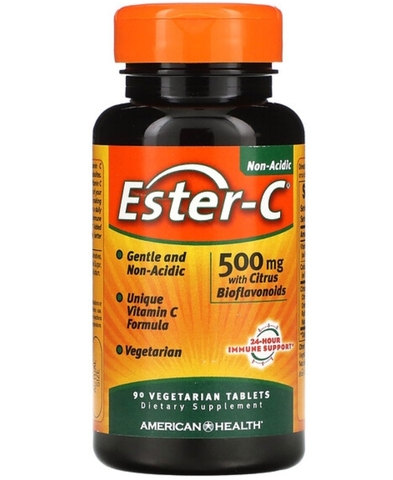 American health, Ester-C, 500 мг, 90 вегетарианских таблеток