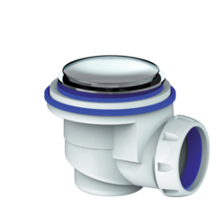 Cифон UNICORN для душ. поддона с хром. выпуск. D65 б/отвода G410Н