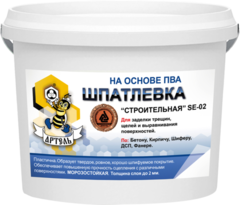 Шпатлевка для внутренних работ на основе ПВА Artel SE-02