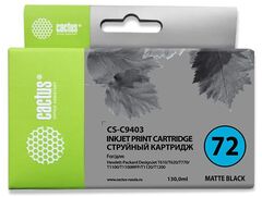 Картридж струйный Cactus CS-C9403 №72 черный матовый (130мл) для HP DJ T610, T620, T770, T1100, T1100MFP, T1120, T1200
