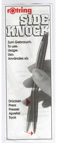 Ручка шариковая Rotring Side Knock, Matte Silver CT, Mblue (SDR032021)