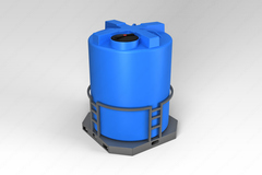 Емкость пищевая в обрешетке ЭкоПром T 3000 л. вертикальная (160x160x206см;синий) - арт.555732