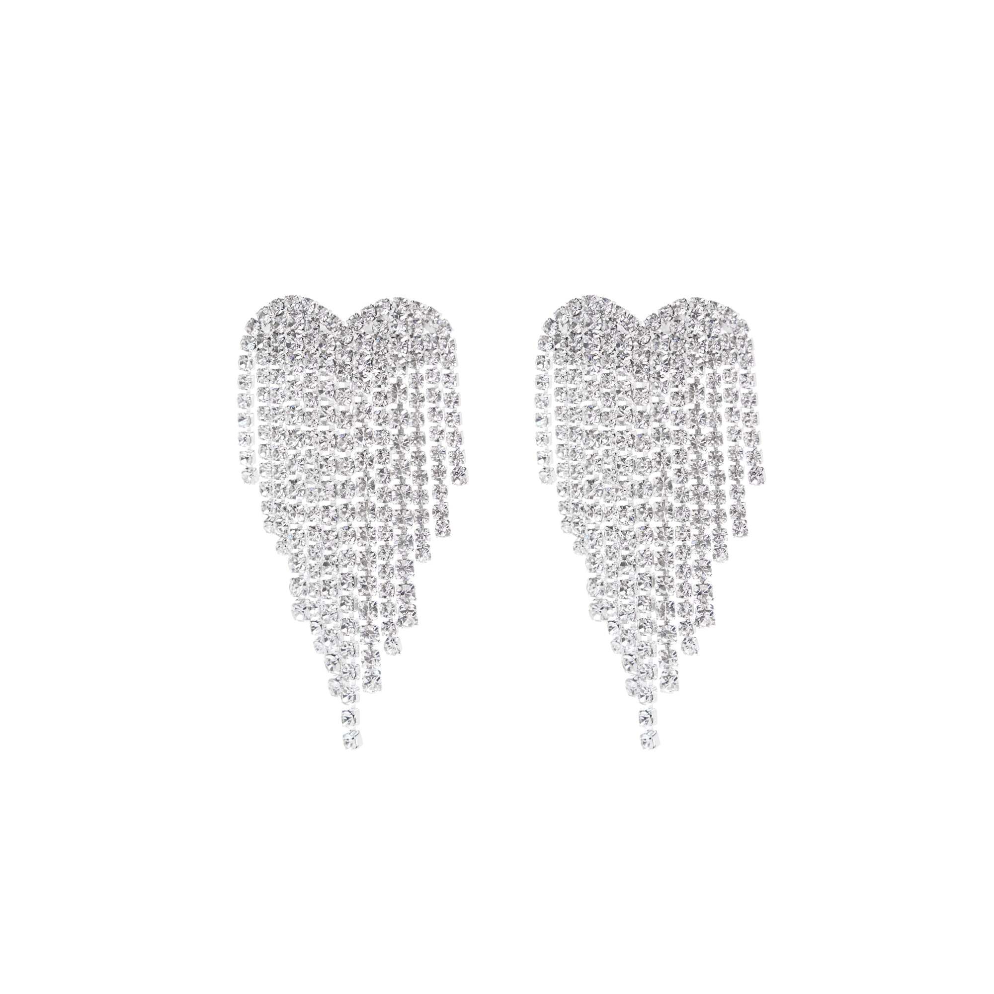 DÉJÀ VU Серьги Massive Hearts Crystal Earrings