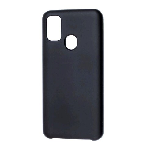 Силиконовый чехол Silicone Cover для Samsung Galaxy А21s (Темно-серый)