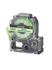 Кассета с лентой S'OK by Sakura Printing K4GBF для Epson , черный на флуоресцентном зеленом, 12мм, 5м