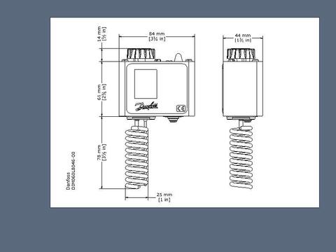 Термостат регулируемый KP62 Danfoss 060L111066