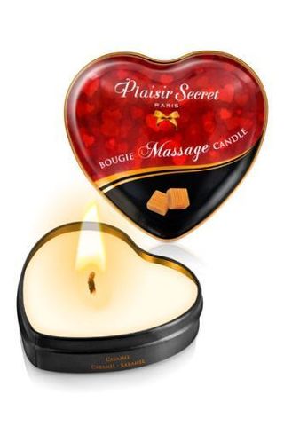 Массажная свеча с ароматом карамели Bougie Massage Candle - 35 мл. - Plaisir Secret 826068