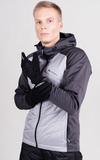 Премиальная куртка для лыж и зимнего бега Nordski Hybrid Hood Grey