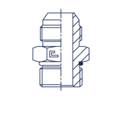 Штуцер FRLG JIC 1/2" UNF1/2" CAST
