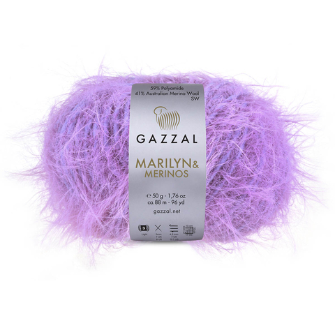 Пряжа Gazzal Marilyn & Merinos 8257 сирень