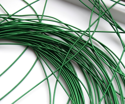 Канитель жесткая Зеленая 1 мм (№6591)