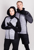 Премиальная куртка для лыж и зимнего бега Nordski Hybrid Hood Grey