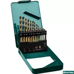 KRAFTOOL COBALT-8, 13 шт, (1.5-6.5 мм), сталь М42, HSS-Co(8%), набор сверл по металлу (29656-H13)