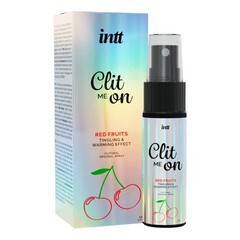 Согревающий жидкий вибратор для клитора со вкусом вишни Intt Clit Me On Red Fruits 12 мл.
