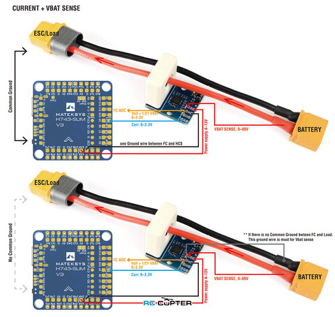 Датчик тока и напряжения Matek на эффекте Холла HALL CURRENT SENSOR 150A (Matek HCS-150A)