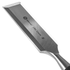 Стамеска плоская КОБАЛЬТ 32 х 140 мм, CR-V, двухкомпонентная рукоятка (1 шт.) блистер (245-633)