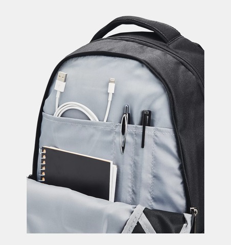 Картинка рюкзак городской Under Armour Hustle 5.0 Backpack черно-серый - 7