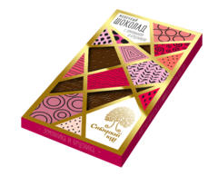 Шоколад молочный с кедровым орехом и клюквой / 100 г / Сибирский кедр