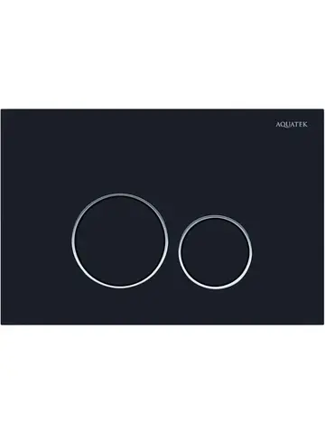 Aquatek PNS-0000015 PNS-0000015 (005DQ) Панель смыва Черная матовая ободок хром для INSP-0000001 Pneumo S (клавиши квадрат)