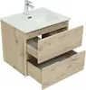 Aquanet 273995 Тумба с раковиной Алвита new 60 2 ящ. цв.дуб веллингтон белый (273995)