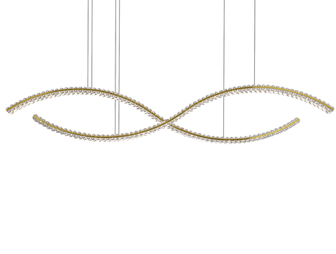 Подвесной светодиодный светильник Newport CRYSTAL 8242/160 gold, М0067530