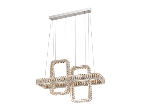 Подвесная светодиодная люстра Newport CRYSTAL 8232+2N/S chrome, М0071016