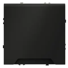 Розетка встраиваемая VOLTUM S70 с заземлением, защитными шторками и крышкой 16А, (черный матовый)