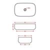 ArtCeram COL008 01 34 ArtCeram COGNAC Раковина настольная Quadro 55x35 см, цвет белый глянец, покрытие Saniglaze