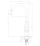 Смеситель для кухни c поворотным изливом Z35-23U