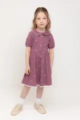платье  для девочки  КР 5923/темная орхидея,бантики