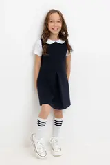сарафан  для девочки  К 5886/индиго