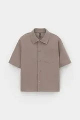 рубашка  для мальчика  КР 302730-1/коричневый к556