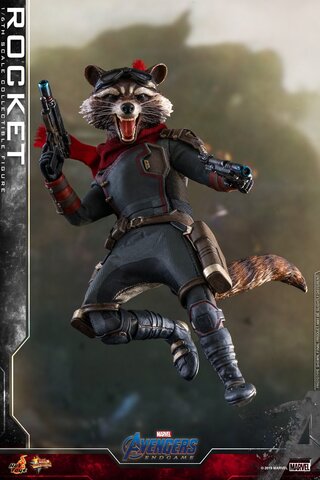 Фигурка Енот Ракета масштаб 1/6 Мстители Финал Hot Toys
