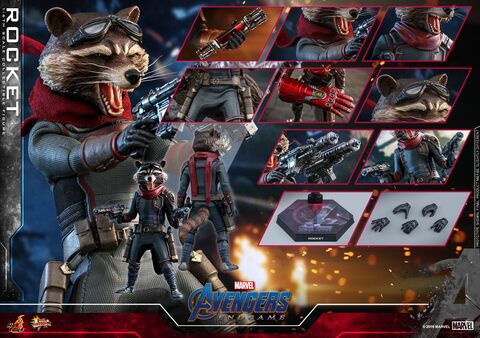 Фигурка Енот Ракета масштаб 1/6 Мстители Финал Hot Toys