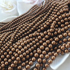 Майорка шоколадная 6 мм, 1 нить, МА087