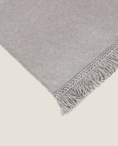 Плед 160х200 Frati Home Soft Bamboo Grigio Perla серый однотонный с тесьмой Matisse