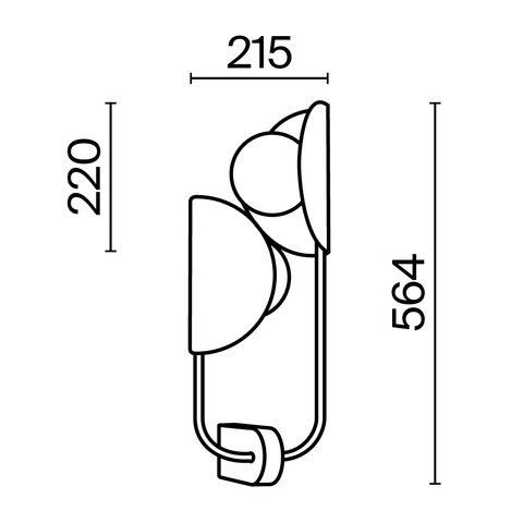 Настенный светильник Maytoni Tropic MOD164WL-02BS1