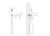 Aquatek AQ1344BGM AQ1344BGM ЕВРОПА смеситель для ванны встроенный (внешняя и скрытая часть), оружейная сталь