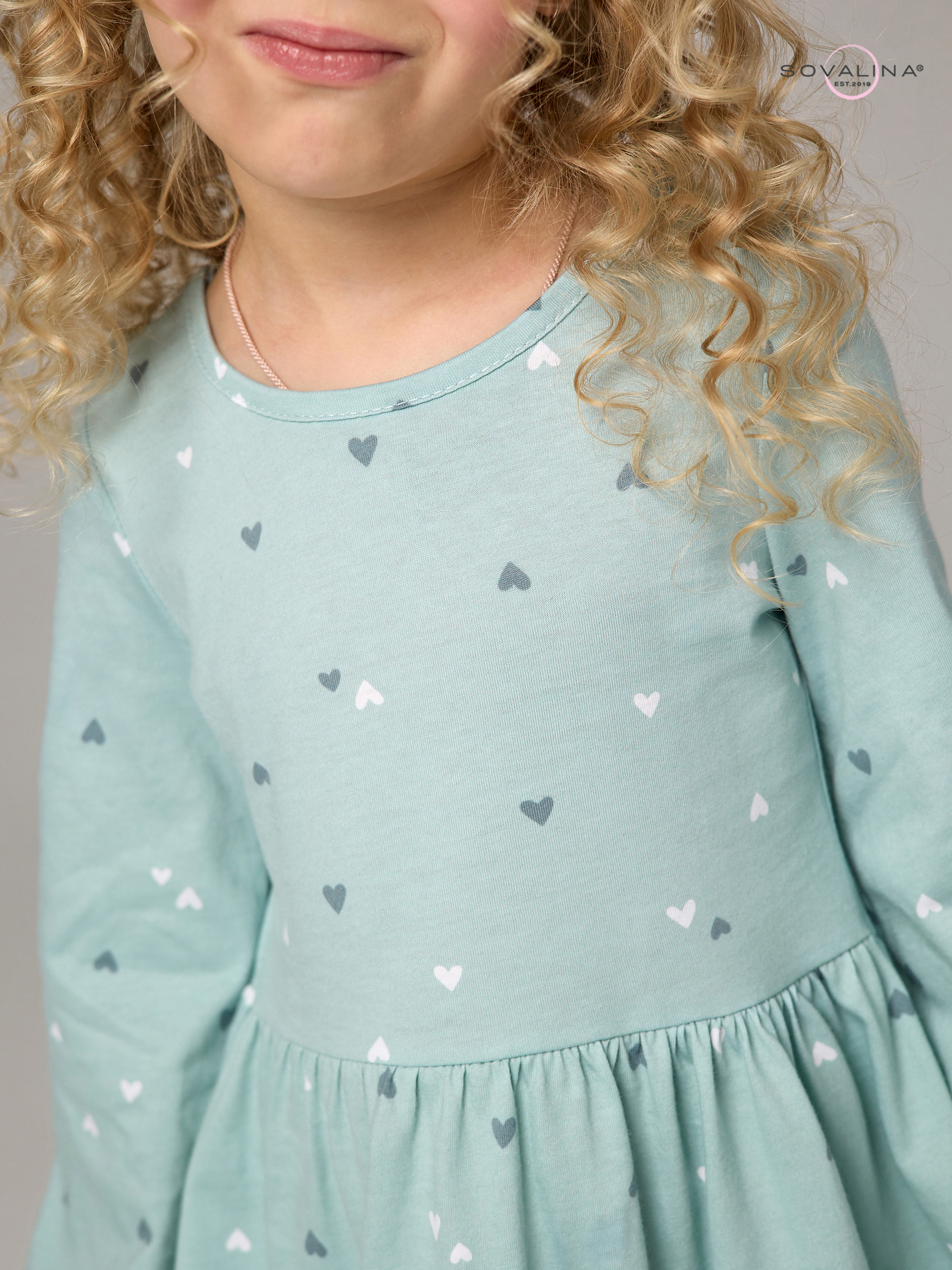 Платье Моана мятное конфетти