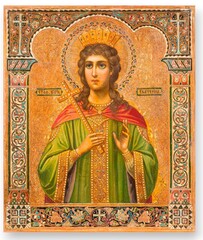 Екатерина Александрийская святая великомученица деревянная икона на левкасе