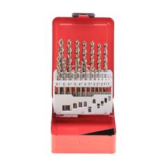 Набор сверл по металлу 1-10мм 19шт DIN338 (Turbo) HSS-G Ruko 214614