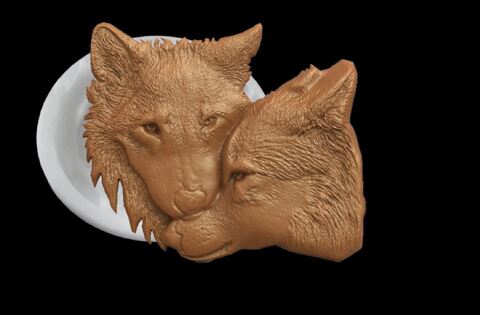 Силиконовый молд № 533 Волки