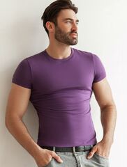 Футболка slim fit  из премиального хлопка с эластаном  U49.020 (104132)