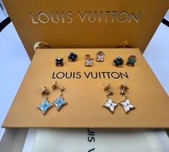 Серьги LV Blossom BB star с малахитом lux rose VGOLD