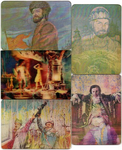 № 81 Набор из 5 переливных (стерео) Календариков . Художественные фильмы СССР 1983 год.