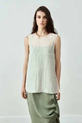 Топ из жатого тенселя на завязках Ripple / Волна