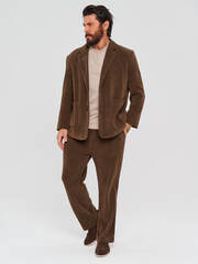 Вельветовый костюм оверсайз коричневый
