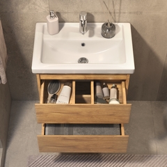 Тумба под раковину Фуста 600-0-2 (Фостер) навесная дуб золотой