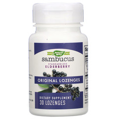 Nature's Way, Sambucus, стандартизированный экстракт бузины, оригинальные леденцы, 30 леденцов